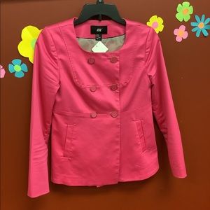 H&M Hot Pink Sailor Blazer